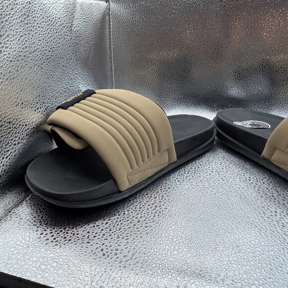 Size 8 Nike Offcourt Adjust Black Khaki Mens Comfort Slip On Slide DQ9624-004 - Picture 5 of 12